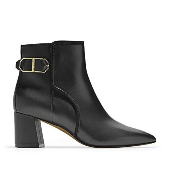 Cole Haan Women Ettie Bootie Black Leather Suede Size 7 - Picture 1 of 1